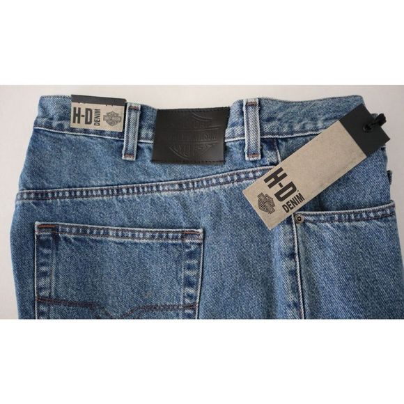 Harley Davidson 99024-07VM Men's Sz 42x34 Blue Original Traditional Denim Jeans - Picture 7 of 9